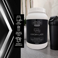 LIVE LGNDRY LABS NSF Certified for Sport badge signals quality.