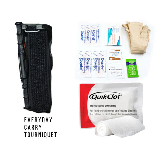 Live The Creed EDC pocket trauma kit back view showcasing its compact profile