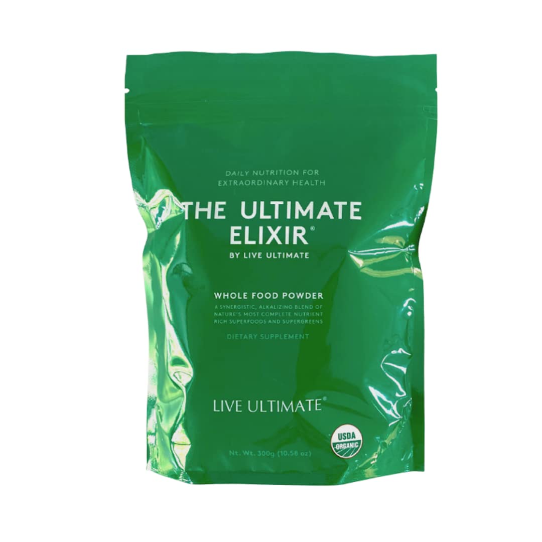 Live Ultimate The Ultimate Elixir bottle front view offers a convenient daily wellness boost