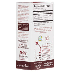 Live Wise Naturals B12 drops ship with glass dropper for precise dosing.