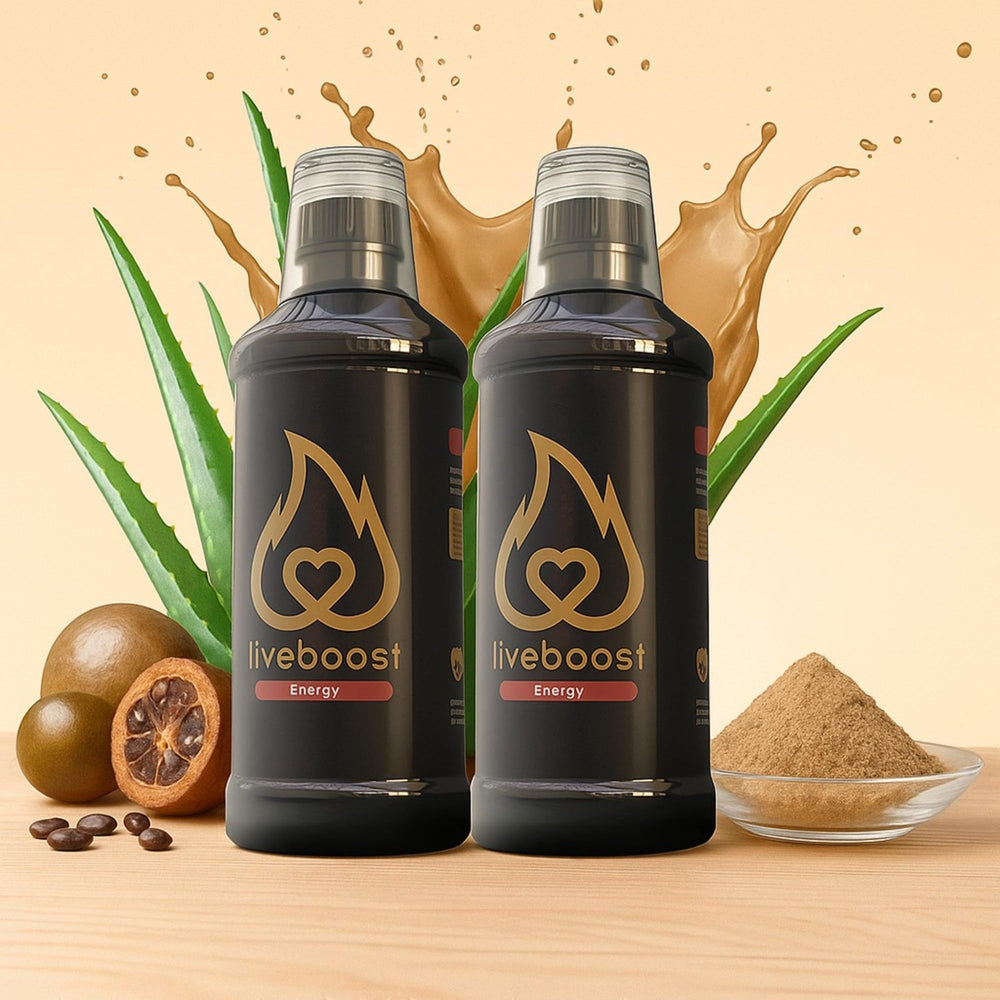 LIVEBOOST liquid supplement 2-pack bottle front for daily energy support