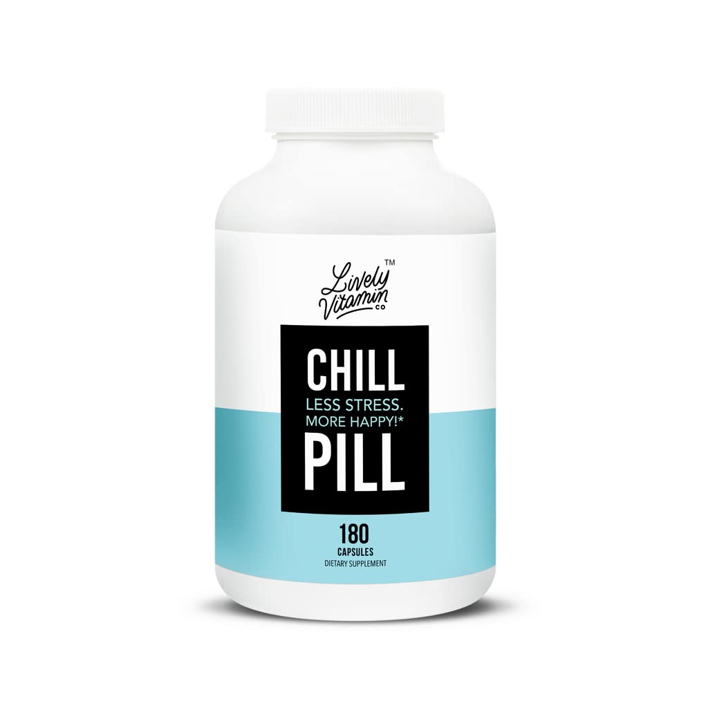 Chill Pill bottle front for calm mood support.