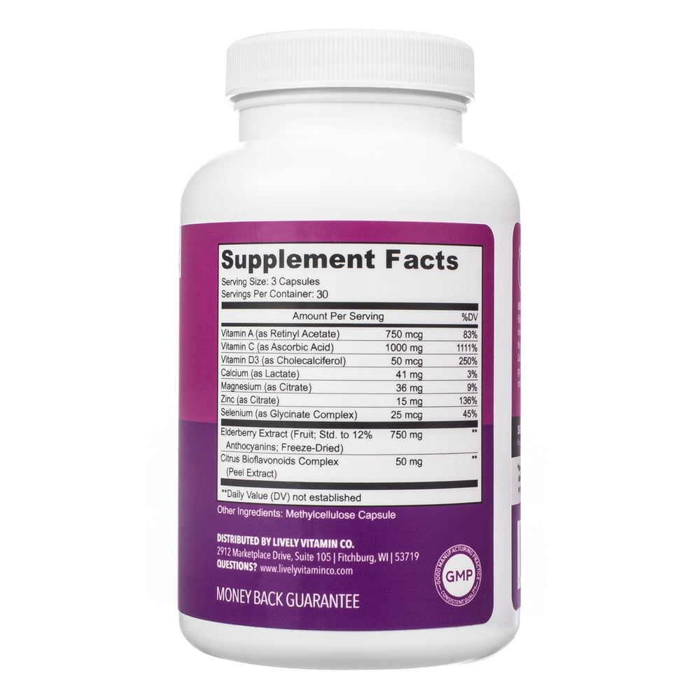 LIVELY VITAMIN CO Elderberry Boom citrus bioflavonoids symbol for antioxidants