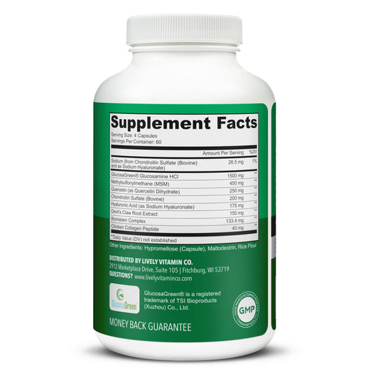 Lively Vitamin Co Joint Jive capsules close-up highlighting ease of movement.