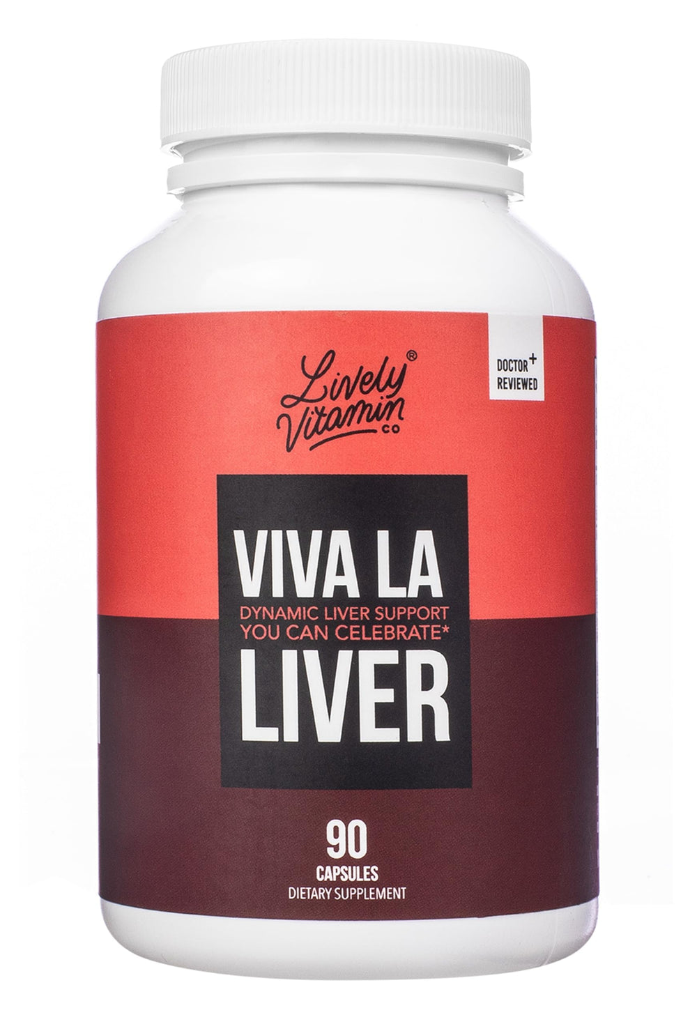 LIVELY VITAMIN CO Viva La Liver bottle showing the liver support formula for daily wellness.