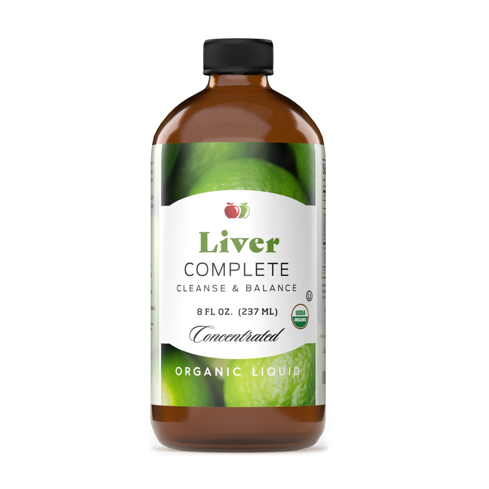 Liver Complete bottle front showcasing organic formula for daily liver support.