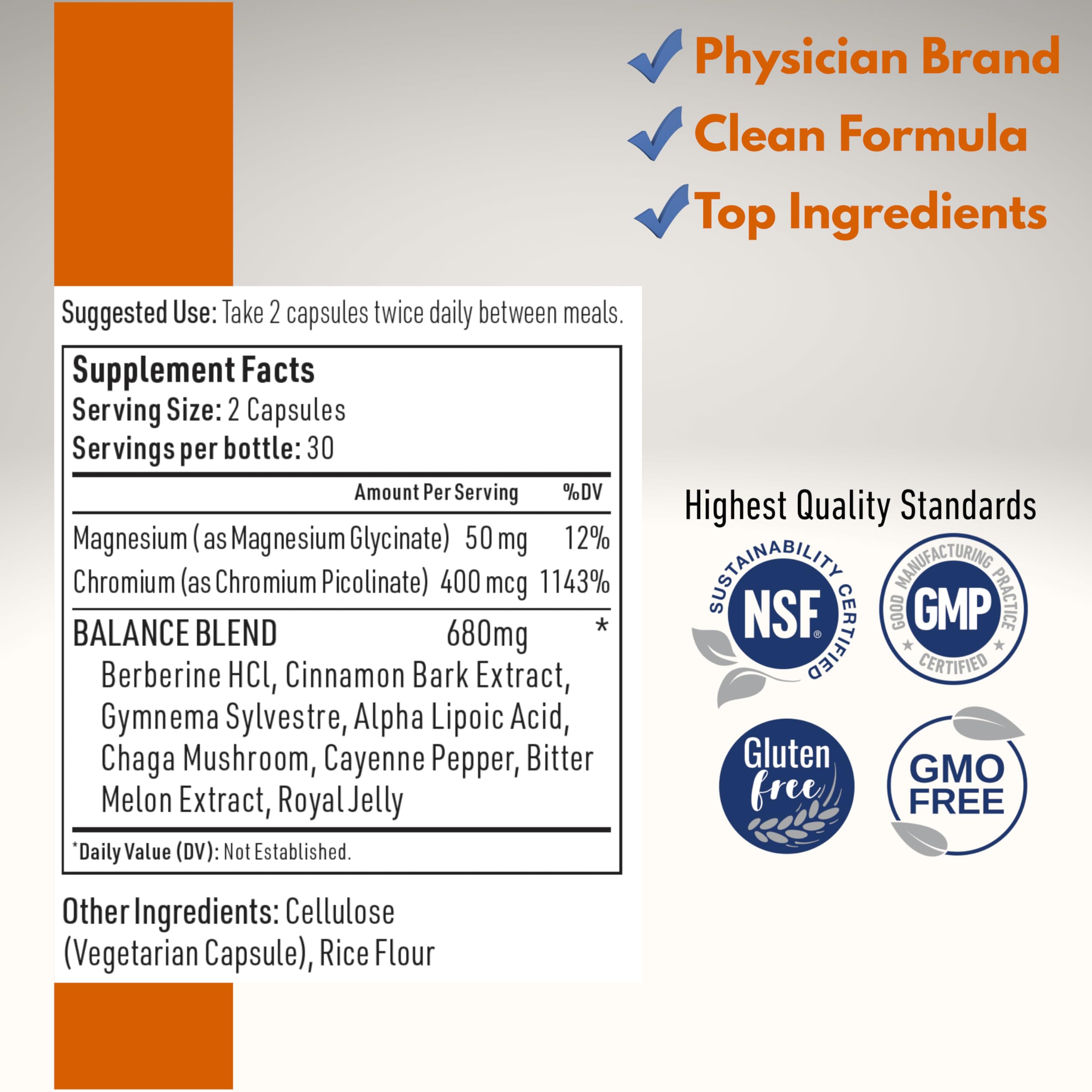 Liver Medic Blood Sugar Complex capsules close-up highlighting non-GMO formula