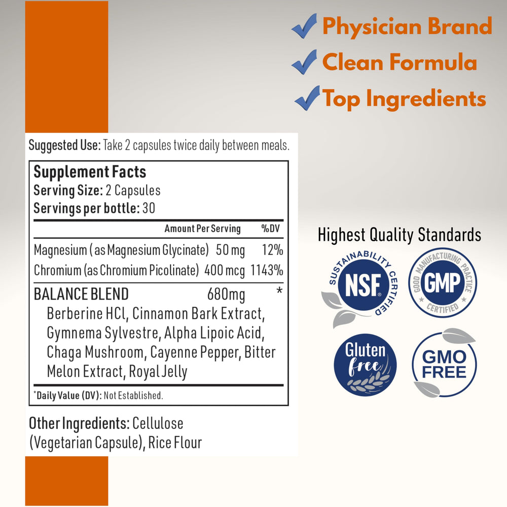 Liver Medic Blood Sugar Complex capsules close-up highlighting non-GMO formula