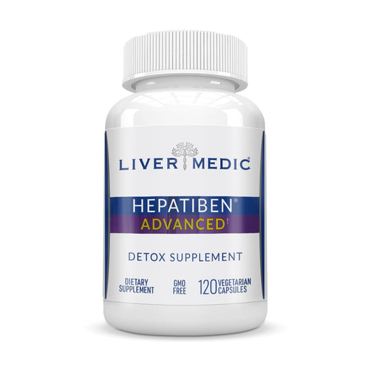 Liver Medic Hepatiben bottle front view for daily liver support.