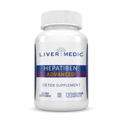 Liver Medic Hepatiben bottle front view for daily liver support.