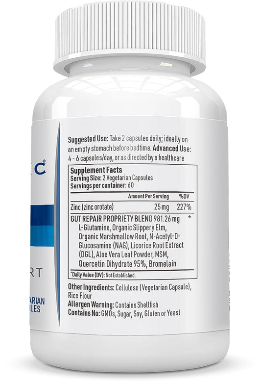 Liver Medic Leaky Gut Repair capsules closeup for daily digestive support.