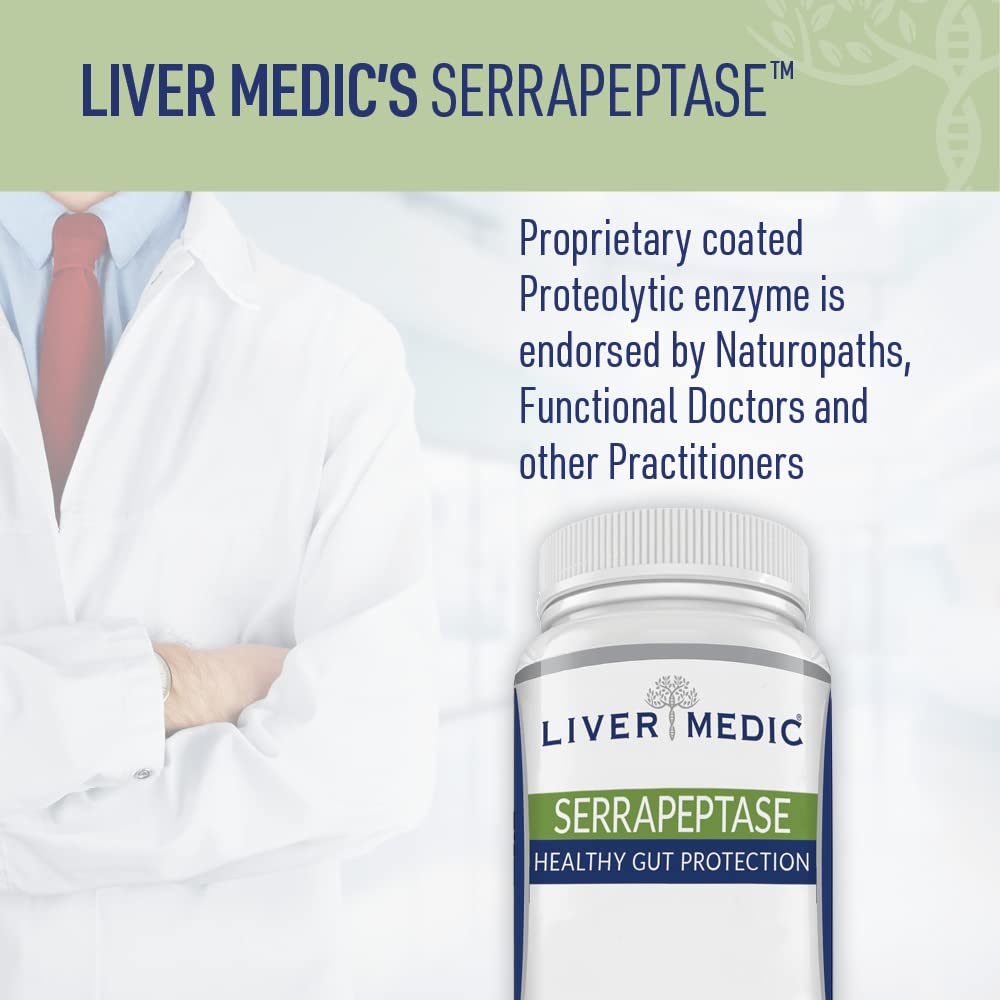 Liver Medic Serrapeptase supports sinus and respiratory comfort with enzyme-based protection.
