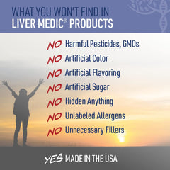 Liver Medic Zen Sleep made in USA badge signals quality manufacturing.