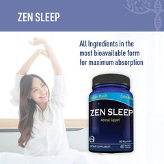 Liver Medic Zen Sleep magnesium glycinate ingredient supports high absorption.