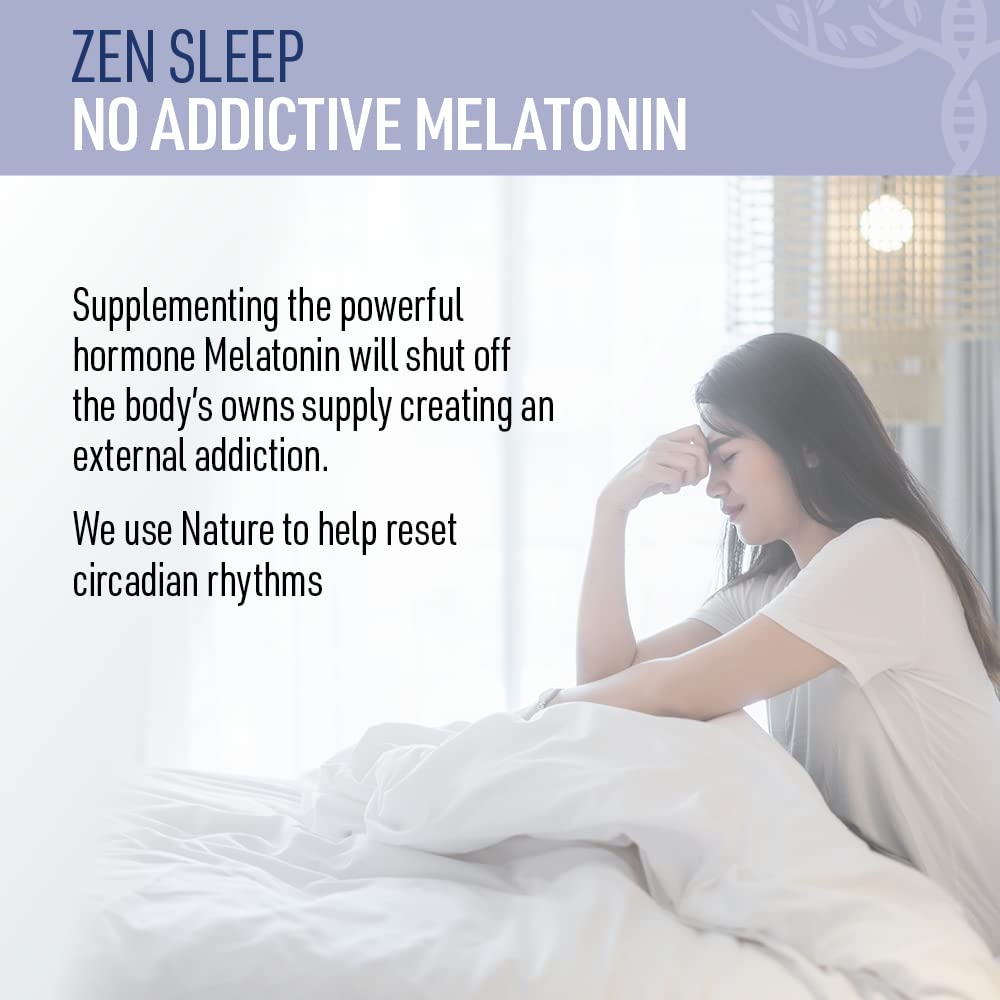 Liver Medic Zen Sleep organic herbs collection highlights herbal ingredients for relaxation.