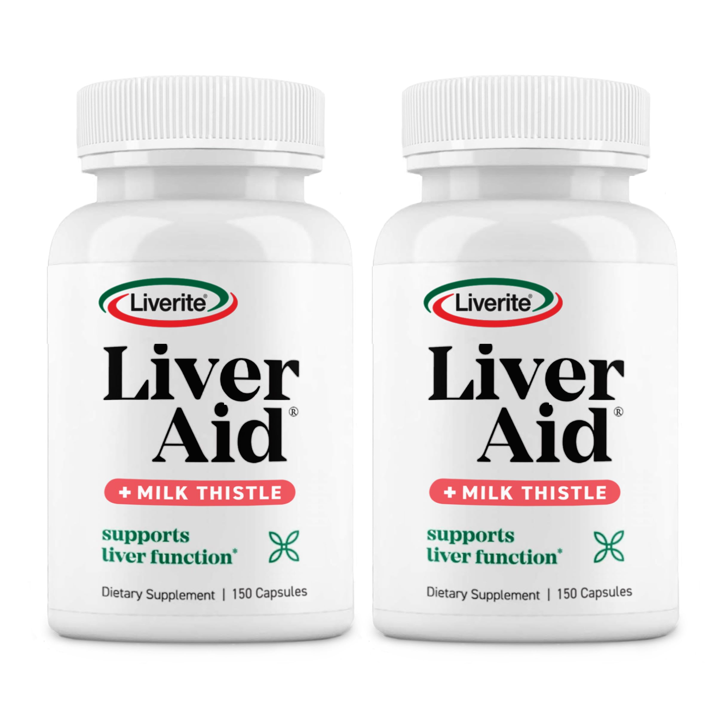 Liverite Liver Aid milk thistle bottle front shows the product focus.