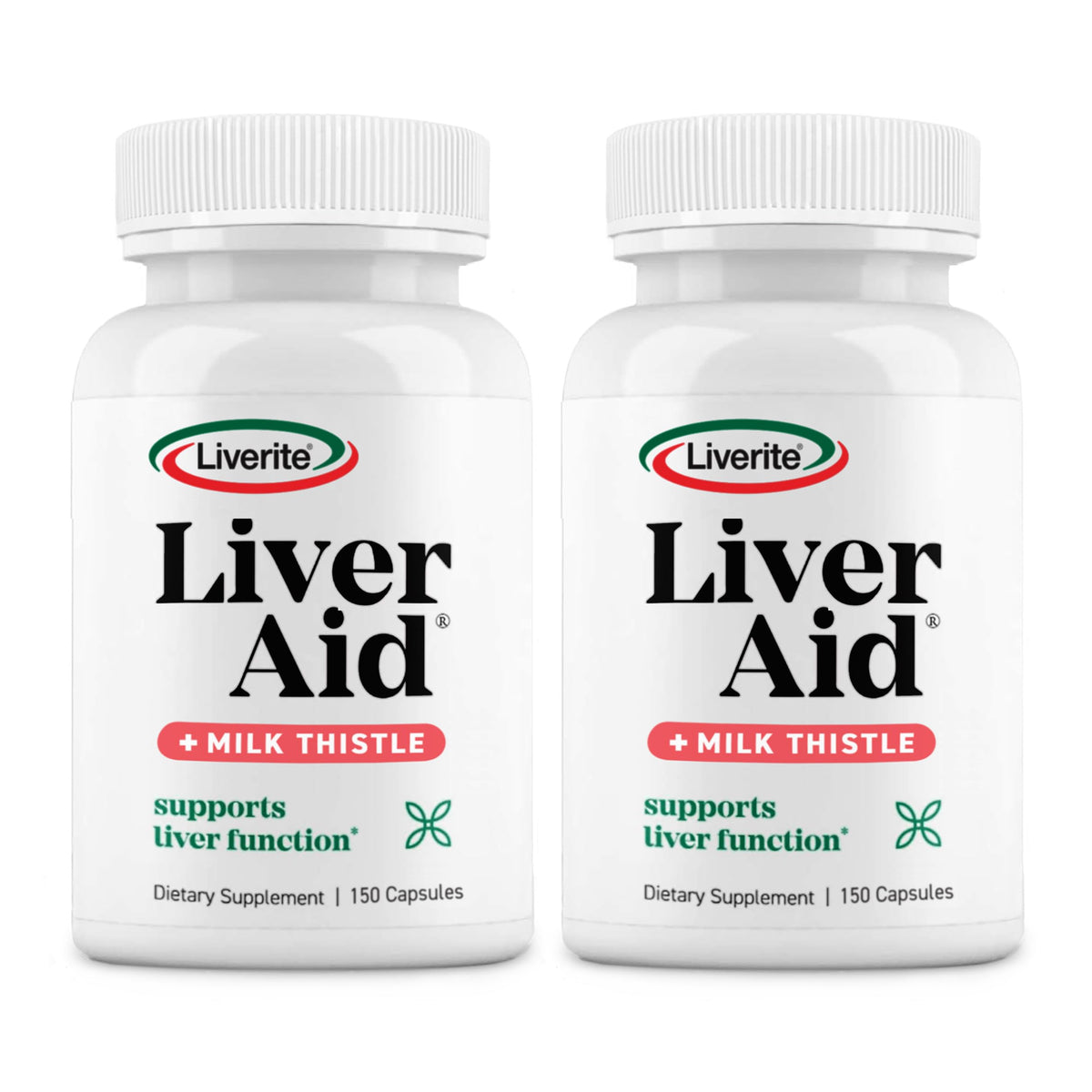 Liverite Liver Aid milk thistle bottle front shows the product focus.