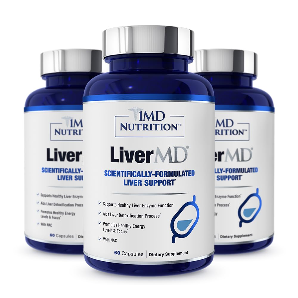 LiverMD bottle front showcases packaging for everyday liver support.