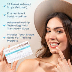 LIVFRESH formula with coconut oil and hydrogen peroxide enhances whitening.