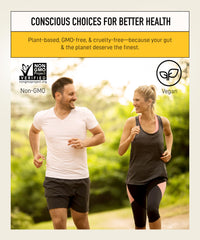Digestive enzymes and prebiotics blend image reflects 45+ strains.