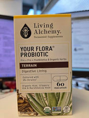 Your Flora Terrain capsules close-up illustrates easy daily digestive support.