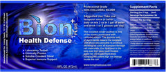 Living Foods USA Bion SS Health Defense bottle being poured into a glass for easy daily use