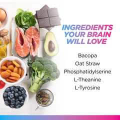 Livingood Daily bacopa and l-theanine close-up highlight nootropic ingredients for focus.