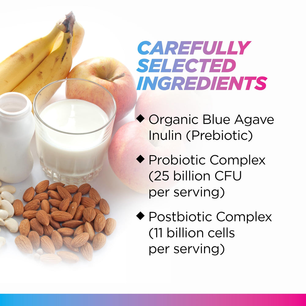 Livingood Daily organic blue agave inulin visuals for gentle fiber support.