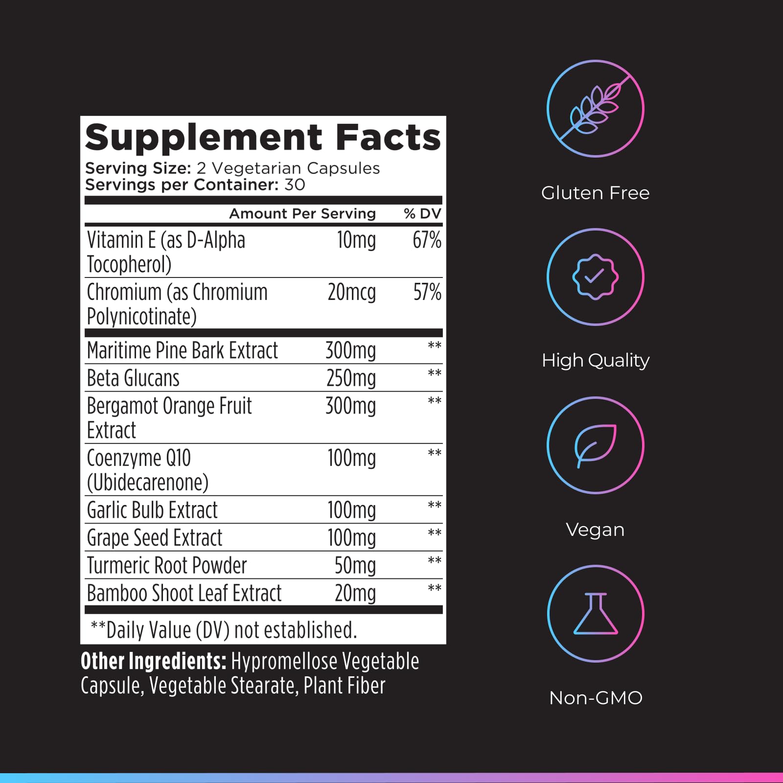 Livingood Daily Cholesterol Support gluten-free vegan label communicates dietary suitability.