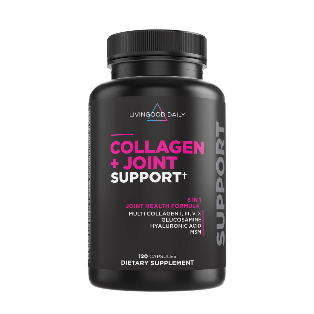 Livingood Daily collagen joint support bottle front showing branding and packaging
