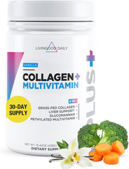 Livingood Daily collagen vanilla tub for daily skin and hair support.