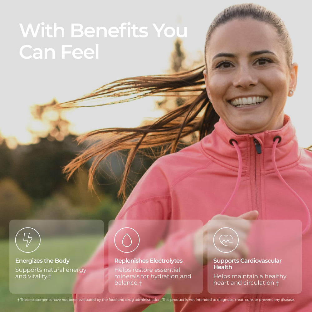 Livingood Daily Electrolytes Powder vitamin C and quercetin image highlights wellness support potential.