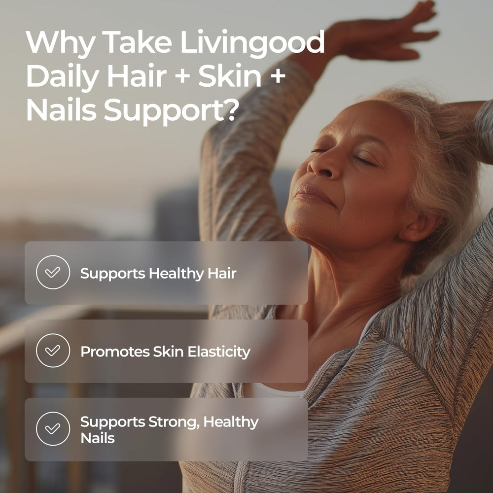 Livingood Daily gluten-free formula icon indicating allergen-friendly beauty support.