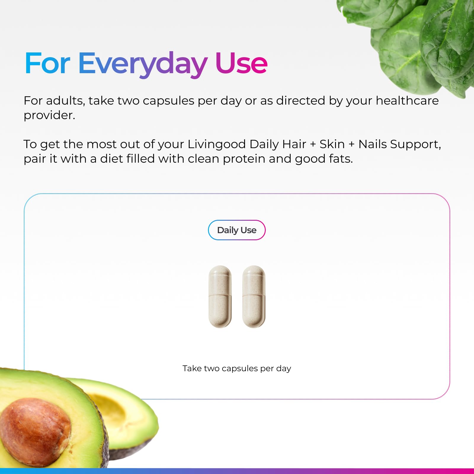 Livingood Daily label and ingredients emphasize gluten-free, non-GMO wellness support.