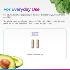 Livingood Daily label and ingredients emphasize gluten-free, non-GMO wellness support.
