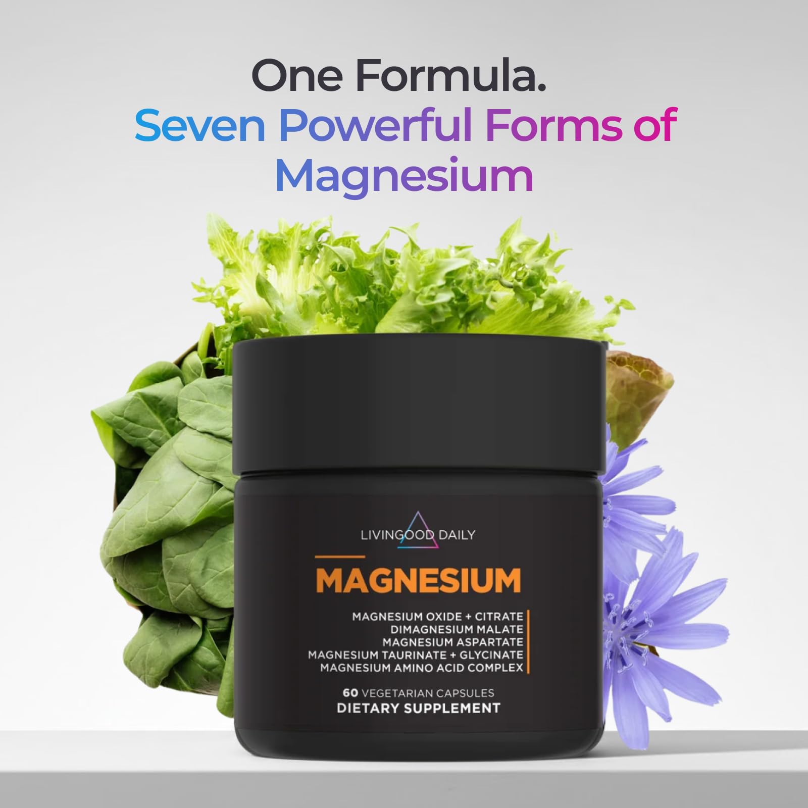 Livingood Daily magnesium seven-form matrix illustrating diverse mineral support.