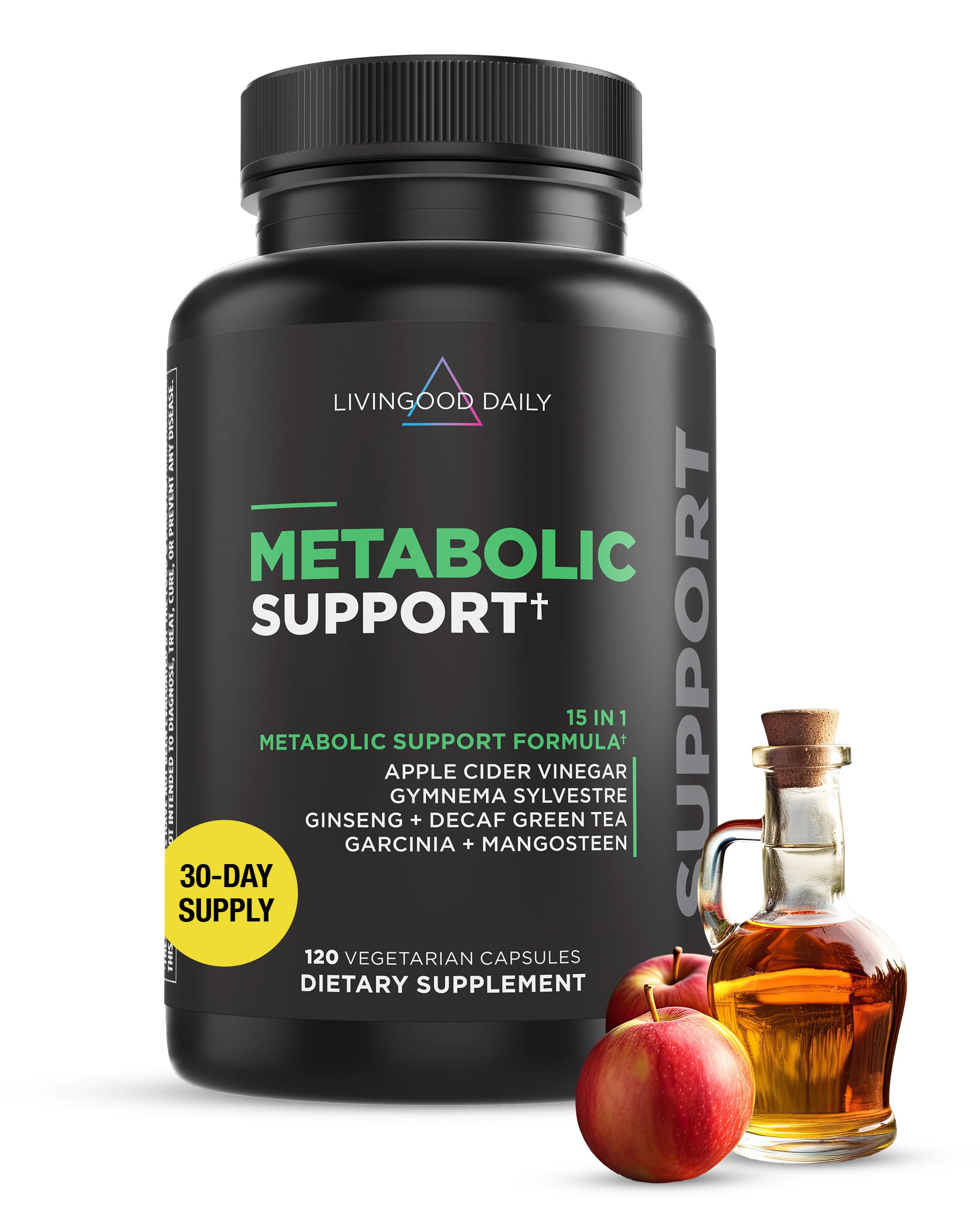 Livingood Daily Metabolic Support bottle ready for daily metabolism support