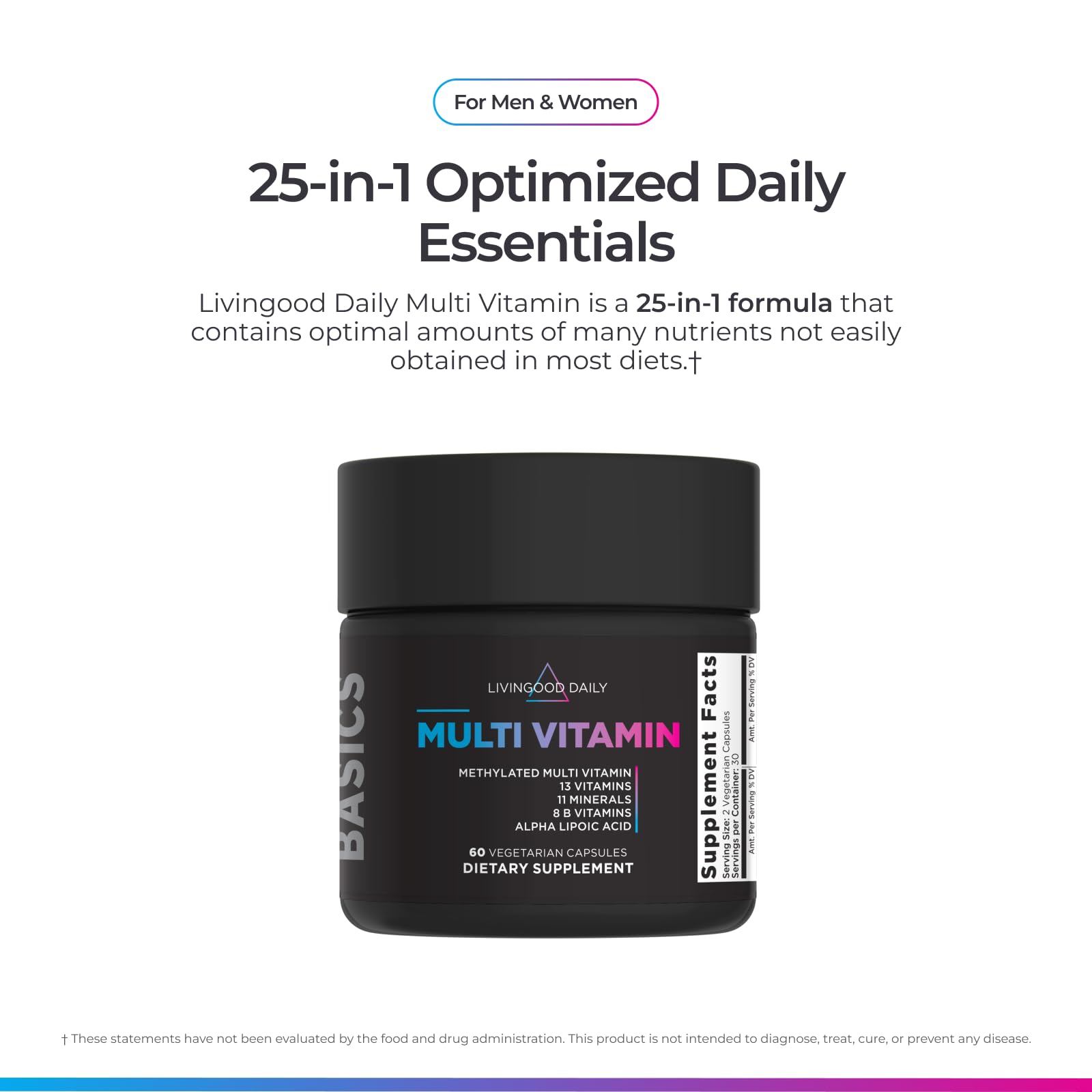 Livingood Daily multivitamin energy and metabolism support concept