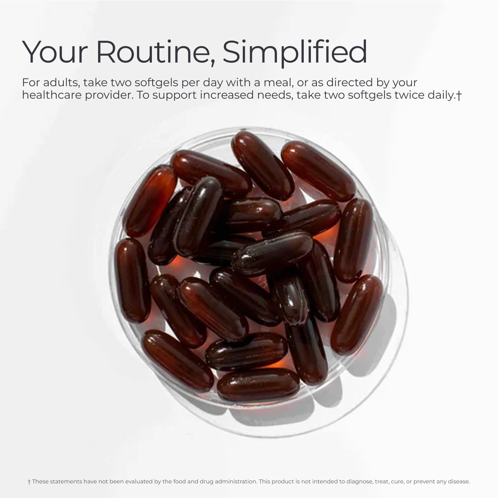 Livingood Daily pour of softgels for convenient daily intake