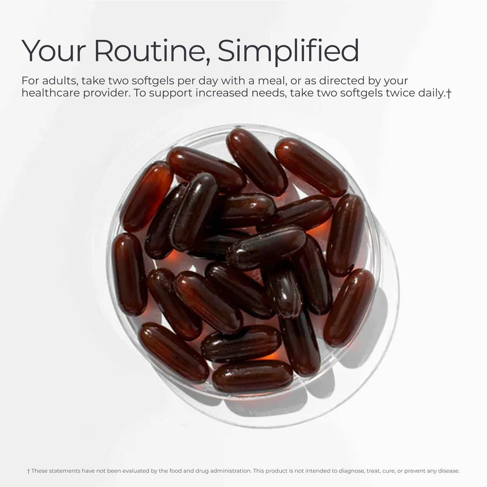 Livingood Daily pour of softgels for convenient daily intake
