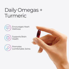 Livingood Daily softgels close-up, easy-to-swallow capsules for daily use