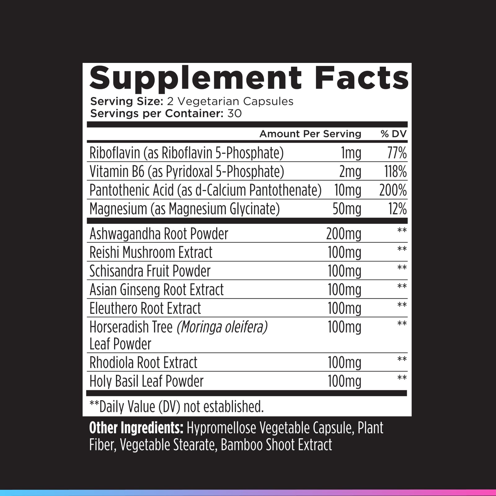 Livingood Daily Stress Support packaging close-up hints at easy daily use and dosage.