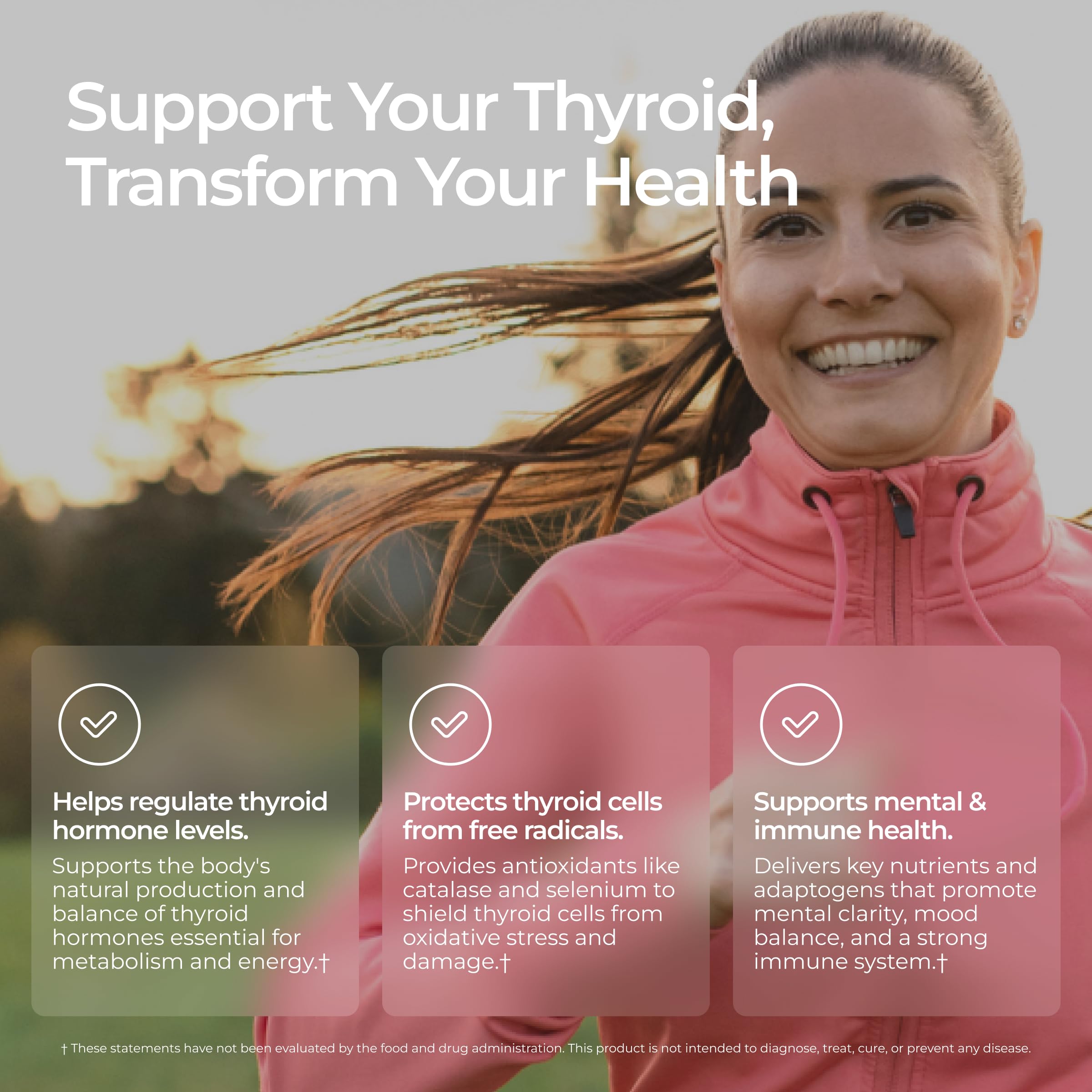 Livingood Daily Thyroid Support ingredients including iodine and magnesium supporting endocrine wellness.
