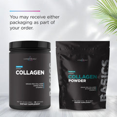 Livingood Daily Vanilla Collagen Scoop illustrates convenient single-serving dosing.