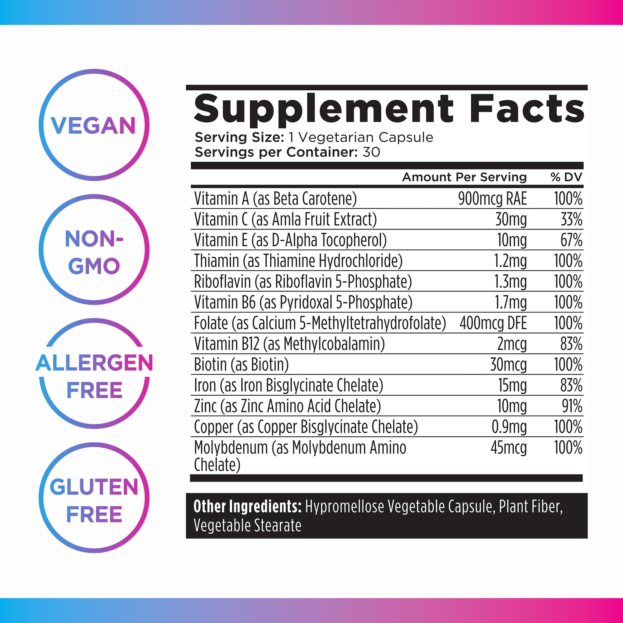 Livingood Daily vegan allergen-free label communicates a clean ingredient promise