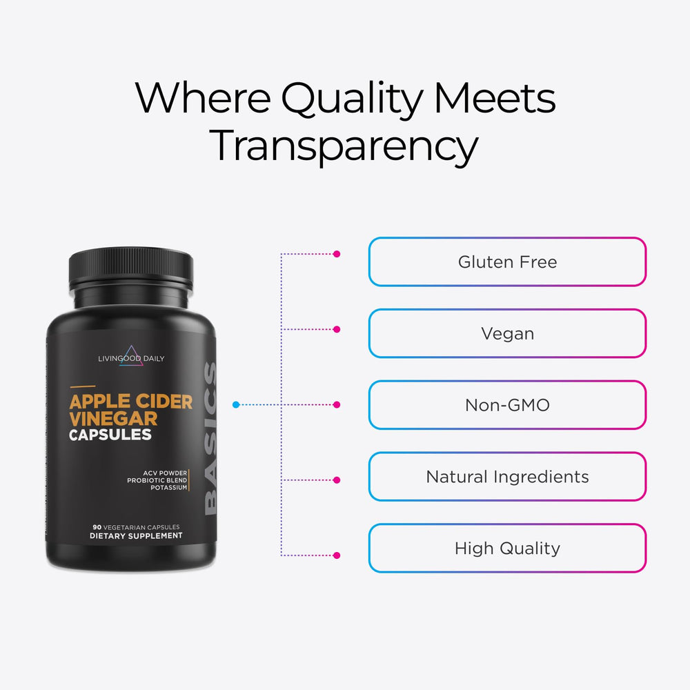 Livingood Daily vegan gluten-free non-GMO capsules for clean daily nutrition.