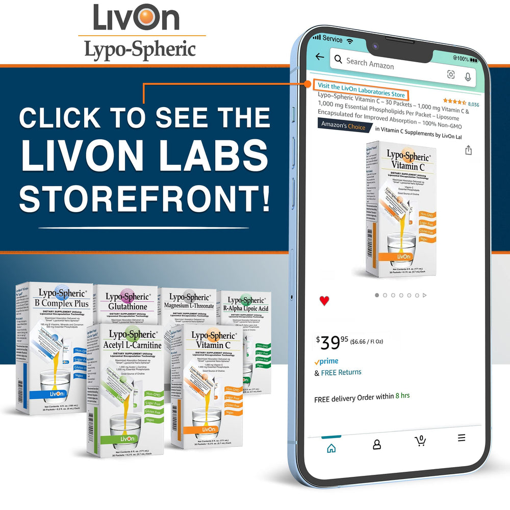 Label clearly lists ingredients and nutrition for transparency on LivOn product.