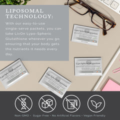 LivOn Laboratories gluten dairy sugar-free claim badge on packaging.