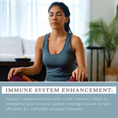 LivOn Liposomal Vitamin C box highlights six cartons for convenient stocking.
