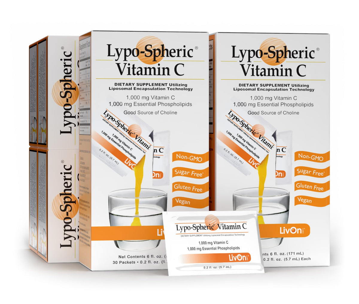 LivOn Liposomal Vitamin C packet pour supports daily immune wellness.